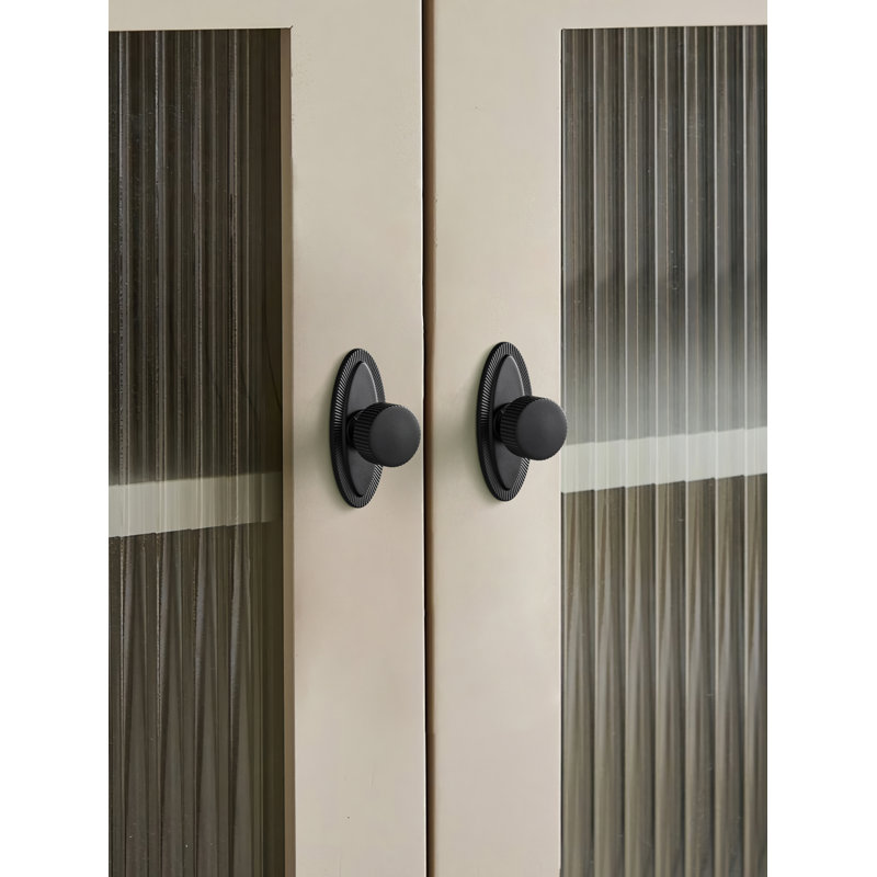 1.1'' Diameter Circle Knob With Backplate(Eban), Black