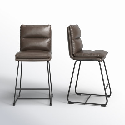 Volana Upholstered Counter Stool with Metal Frame