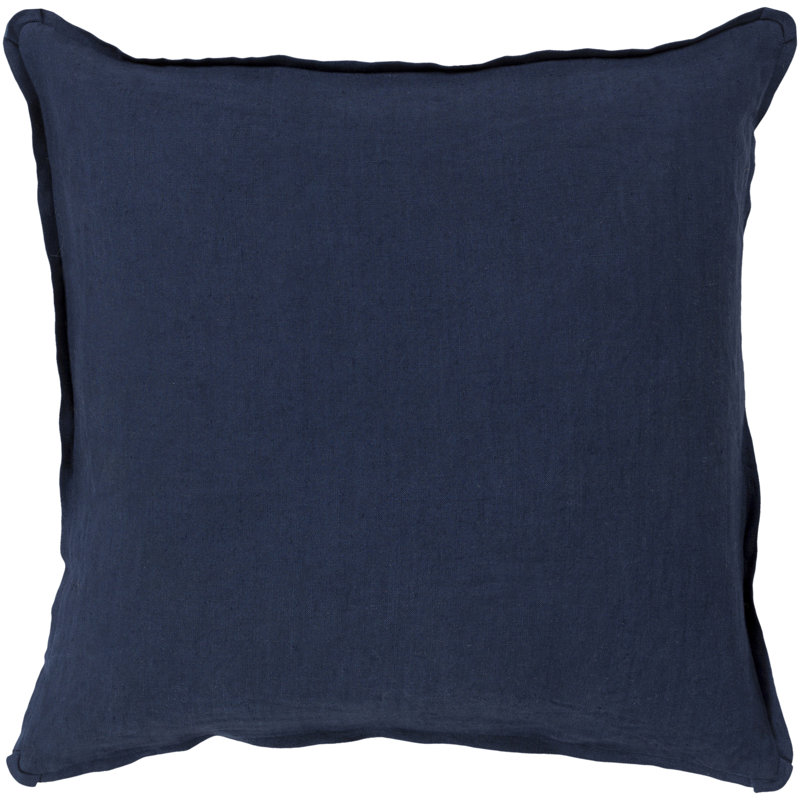  Square Linen Pillow Cover, Navy, 20" H x 20" W, Pillow Cover Only - No Insert