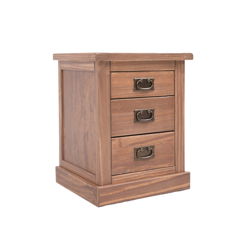 Gentry 45 cm W Bedside Table, Walnut