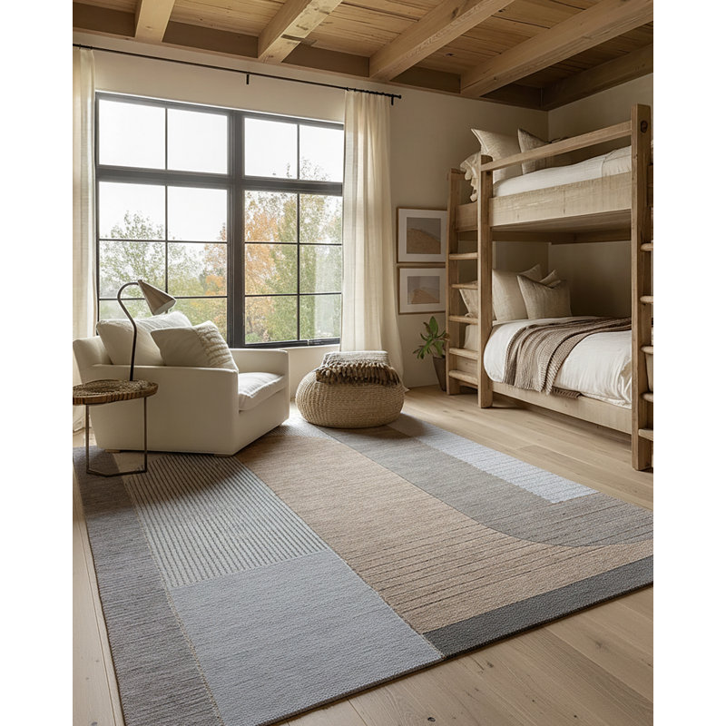 Jaipur Living Esra LNM03 Handknot Geometric Gray/Tan Area Rug (6'X9'), Rectangle 8' x 10'