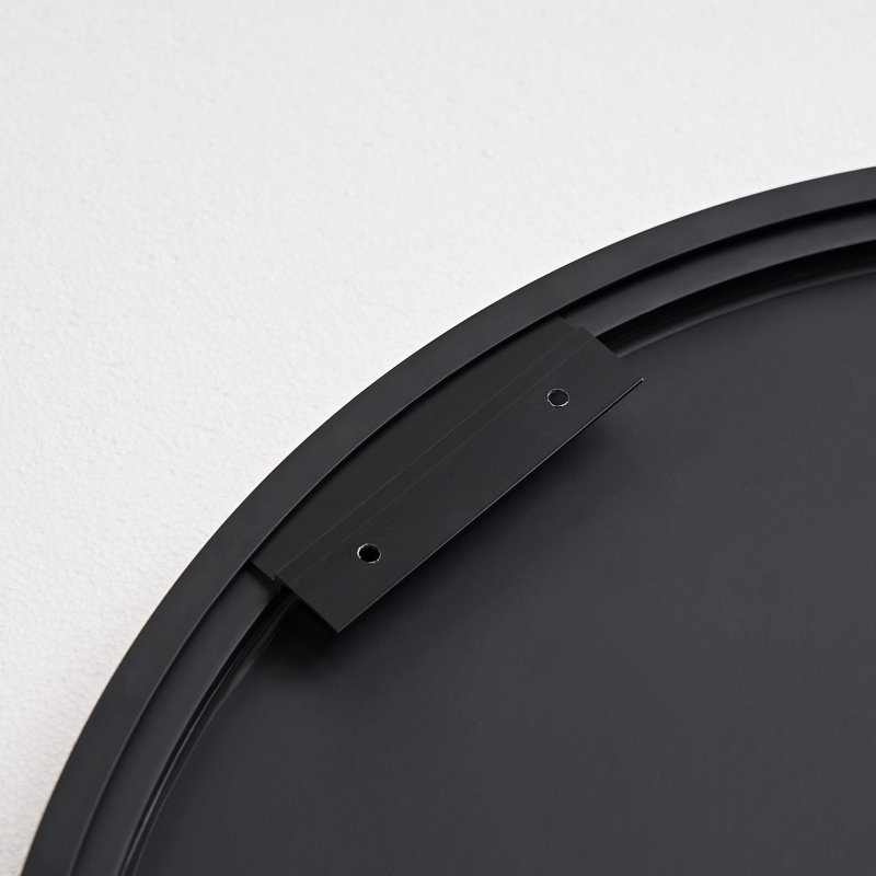 Miroir rond moderne moderne minimaliste de 36 pouces, fabriqué avec précision, bords étroits, auto-installation sans effort, pour la décoration murale de la maison