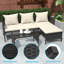 Conchita Polyethylene Wicker 3 - Person Seating Group with Cushions-1605298091-1605298088