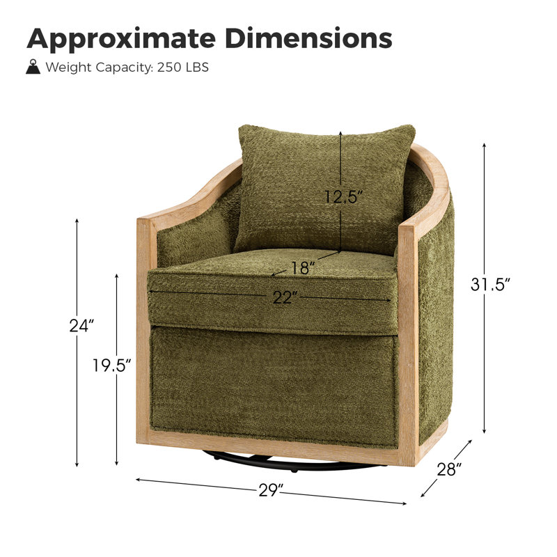 Fauteuil demi-tonneau Manja Jess Farmhouse, Polyester mousse