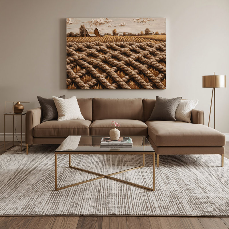 «Farm Rope», art mural sur toile beige, 11" H x 14" W