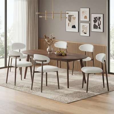 50.5cm H Upholstered Upholstered Back Side Chair in Brown
