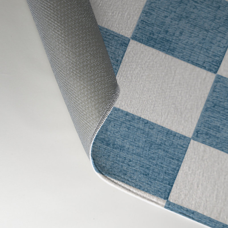 Tapis d'intérieur et d'extérieur à carreaux gris, Rectangle 9 pi x 12 pi