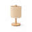 Caycie NATURAL WOVEN MID-CENTURY TABLE LAMP WITH OAK WOOD BASE