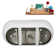 75" Streamline Soaking Freestanding Tub and Tray With Internal Drain