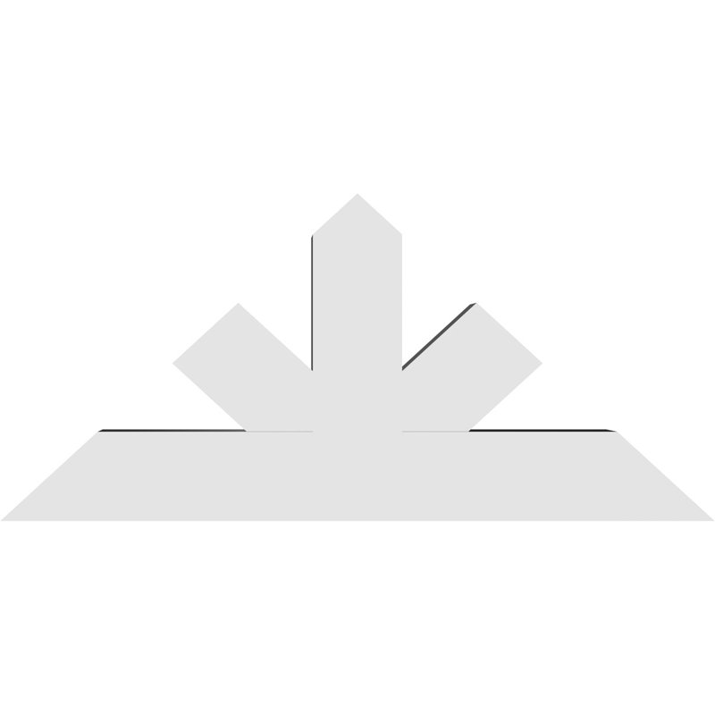 Support à pignon Saratoga, H 22 po x l 48 po (pas: 11/12), P 6 po x F 6 po, PVC