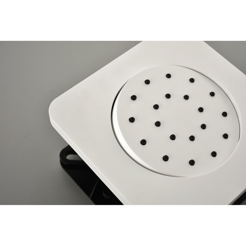 Douche blanche en laiton avec 3 jets pour le corps et pluie portable