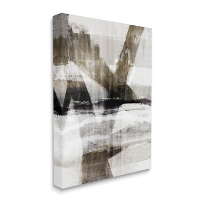 " Modern Layered Streaked Geometric Lines " by Nina Blue Painting Print