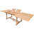 Duchene Butterfly Leaf Solid Teak Wood Rectangular Trestle Dining Table