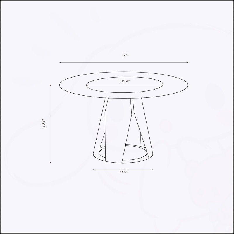 Table de salle à manger 59 po