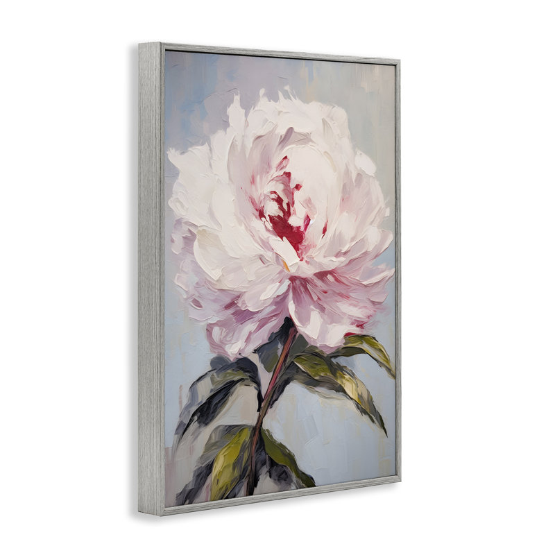 Pâle rose rose gris, estampe numérique encadrée par Petals Prints Design, Estampe numérique Farmhouse, H 24 po x l 16 po