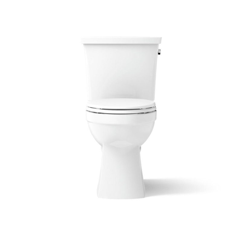 Toilette allongée deux pièces Kelston, Blanc, Côté droit
