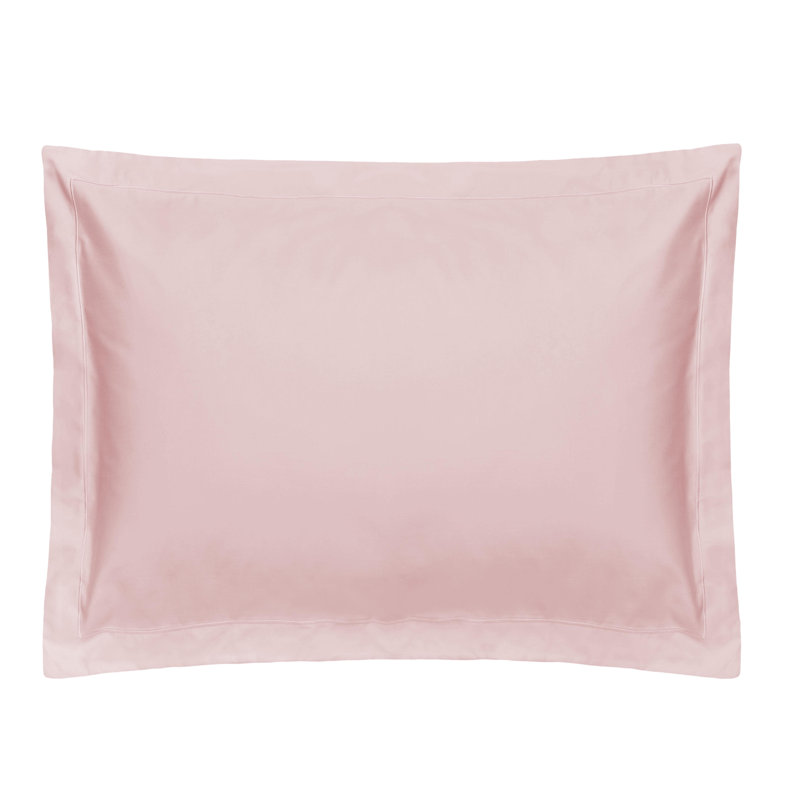 Plain Dye 400 TC Egyptian-Quality Cotton Oxford Pillowcase, Blush, 76cm H x 51cm W