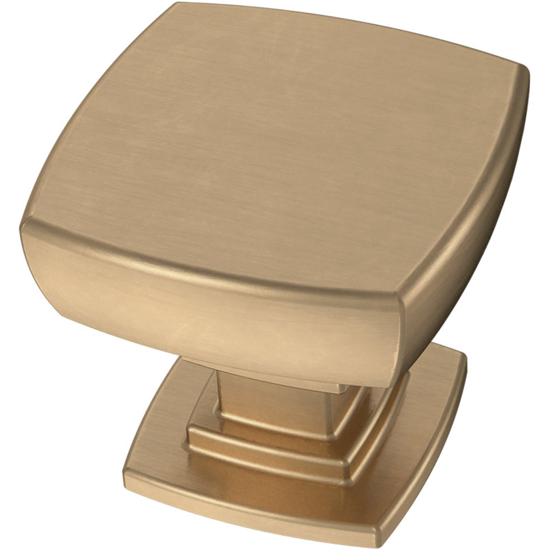 Parow 1 1/8" Square Knob, Champagne Bronze