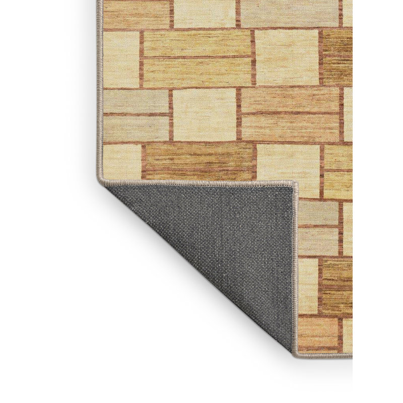 Tapis abstrait à motif abstrait moderne, Rectangle de 5 pi x 8 pi