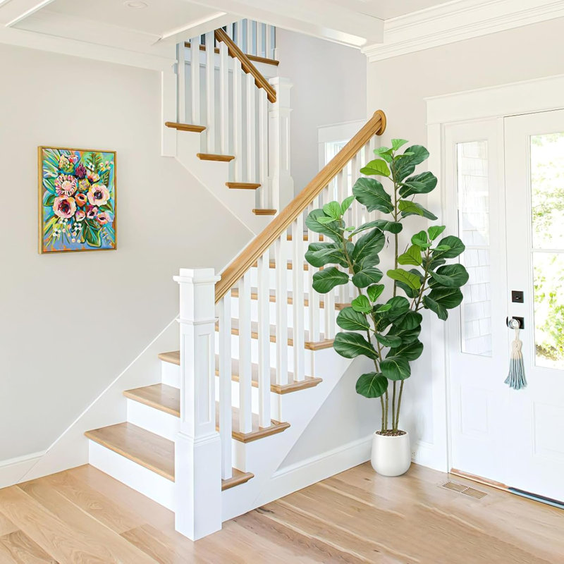Faux Ficus Tree in Pot and Planter