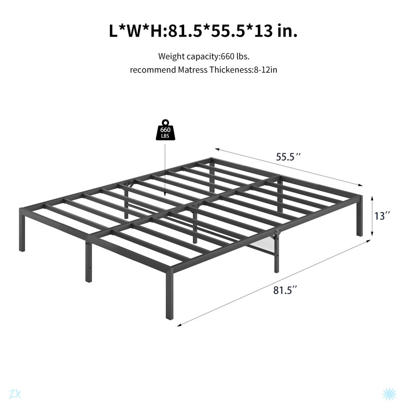 Metal Platform Bed Frame ,Sturdy Metal Frame