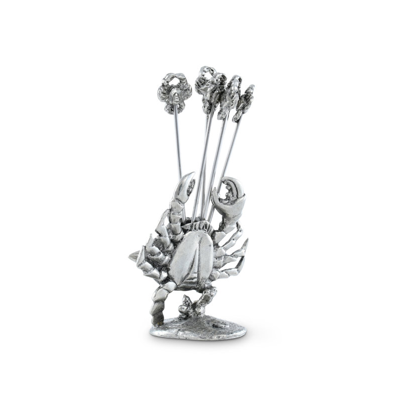Sea and Shore Pewter Crab Cheese Marker