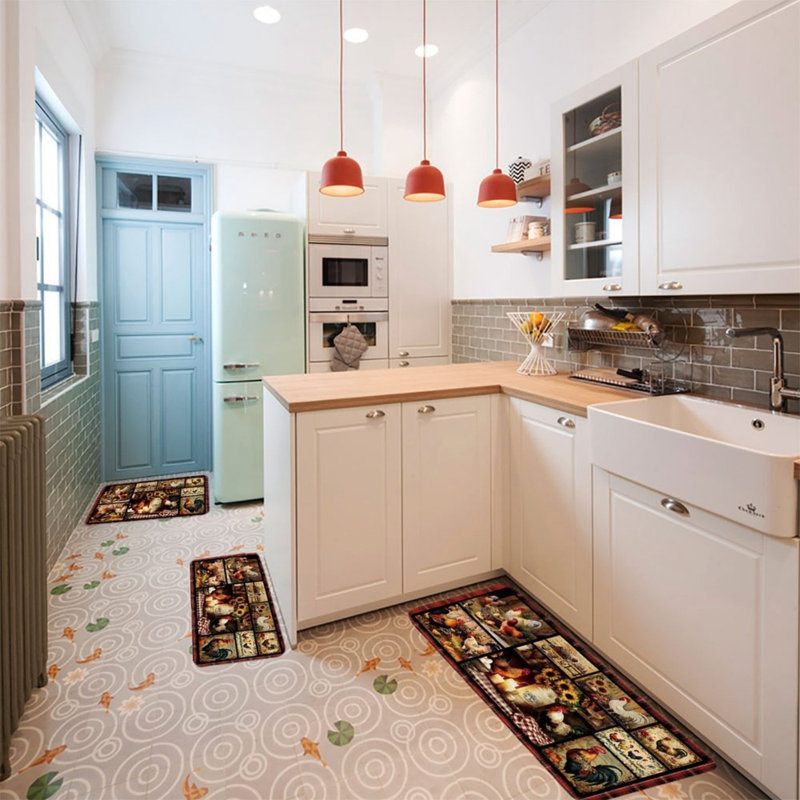 Tapis de cuisine Farmhouse Rooster Collage