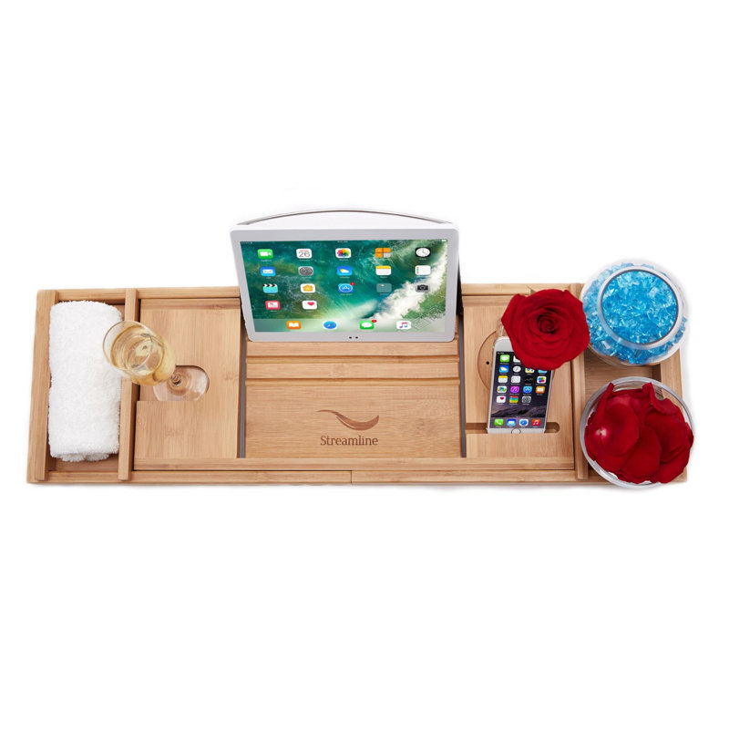 Baignoire autoportante 63 po blanc brillant avec drain interne Streamline