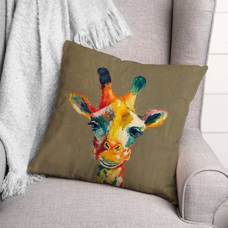 Outdoor Reversible Throw Pillow, Brown