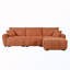 Canapé modulaire rembourré en L avec repose-pieds mobile-129460559