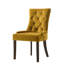 Velours jaune et chaise d'appoint 2 - siège rembourré, dossier élégant, garniture cloutée chic, chaises 2Pcs rembourrées, apparence élégante et confortable, accent élégant, matériau de fabrication