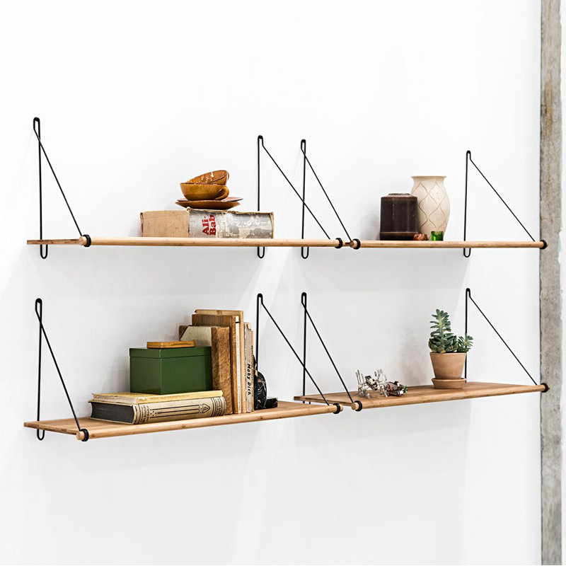 Shaun Bamboo Solid Wood Floating Shelf