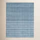 Sanura Plaid Hand Tufted Wool Area Rug in Blue