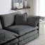 Canapé pour causeuse moderne en tissu de 2 po avec 4 coussins, chenille-1275364265