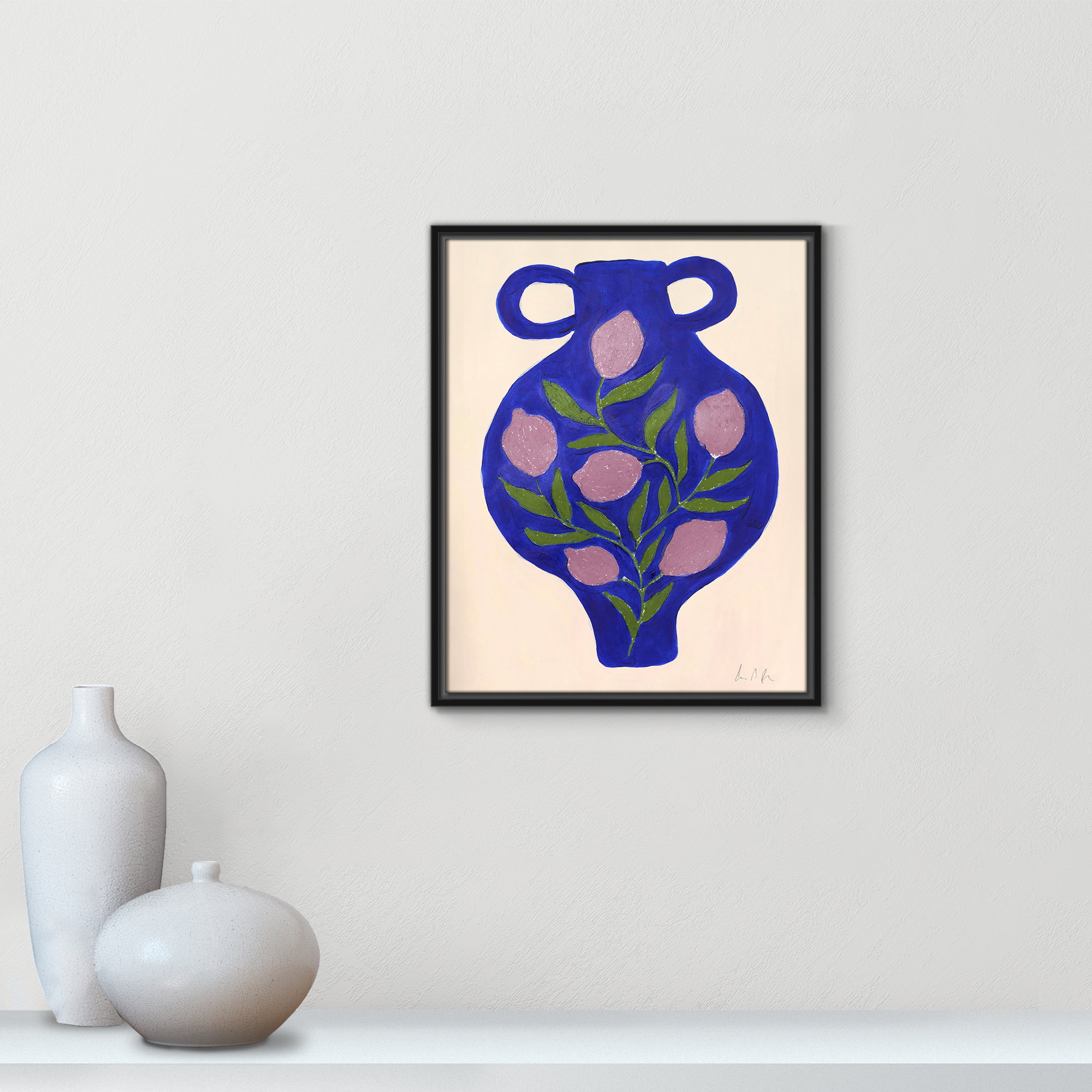 Vase No. 03 Print by Camilla Bergqvist, 21.5" H x 17.5" W, Black