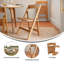 Chaise pliante portative en bois massif de qualité commerciale-1950022468