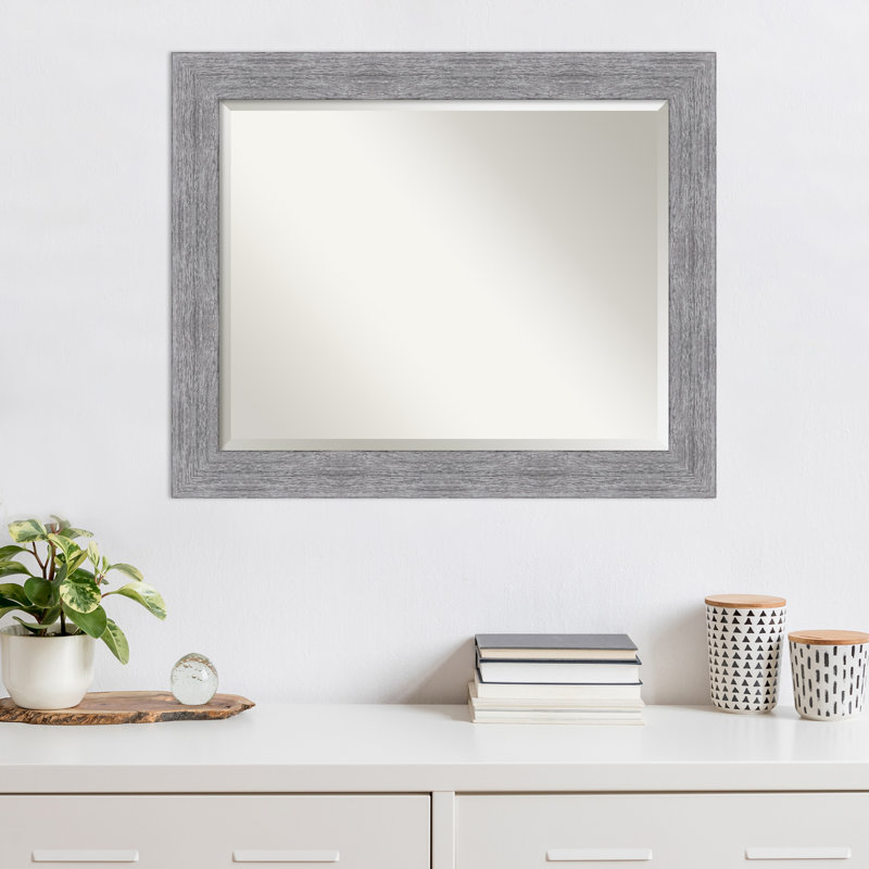 Miroir mural Turbeville, Gris, 27 po x 33 po