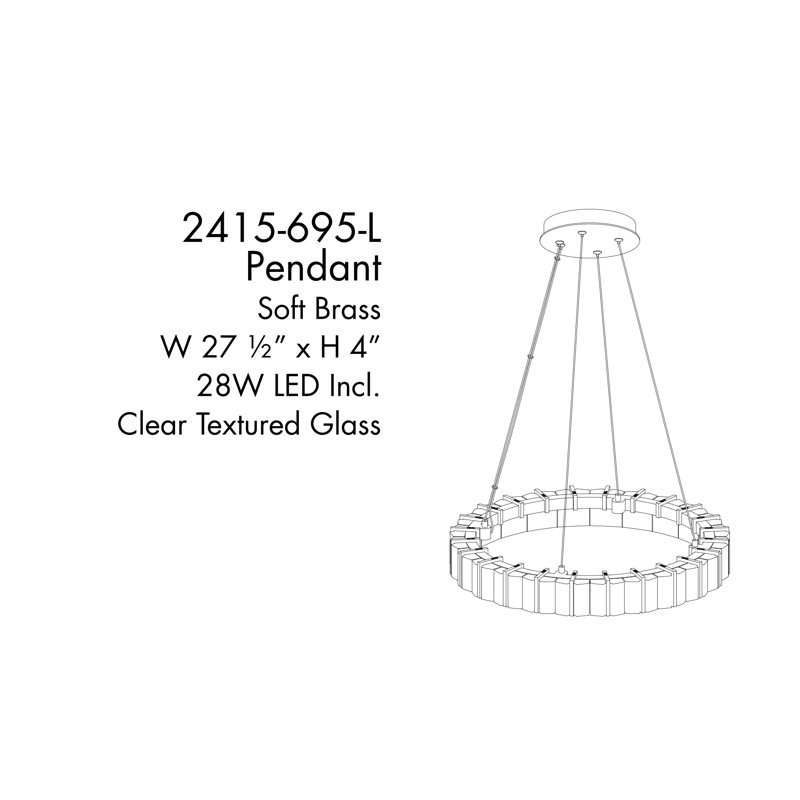 Sevryn 1 - Light Metal LED Chandelier, 77.52" H x 27.55" W x 27.55" D