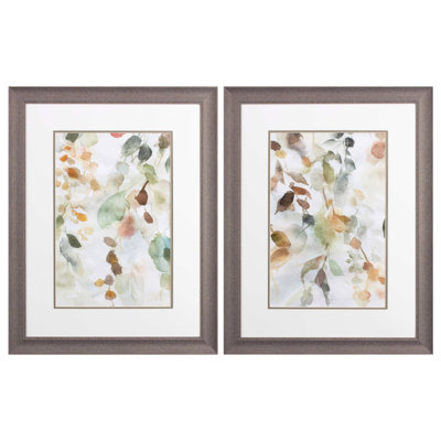 " Cascading Nature " 2 - Pieces Painting Print