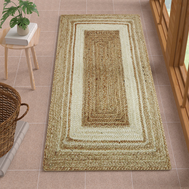 Kayleigh Hand-Braided Jute Area Rug , Runner 2'4" x 6'