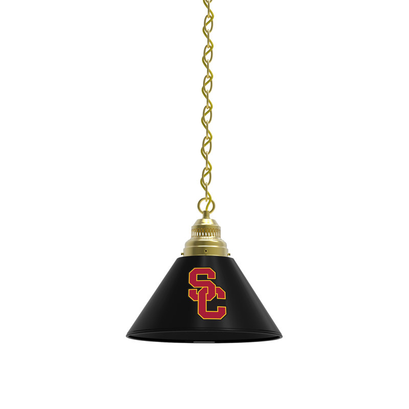 1 - Light Single Pendant, Brass, USC Trojans