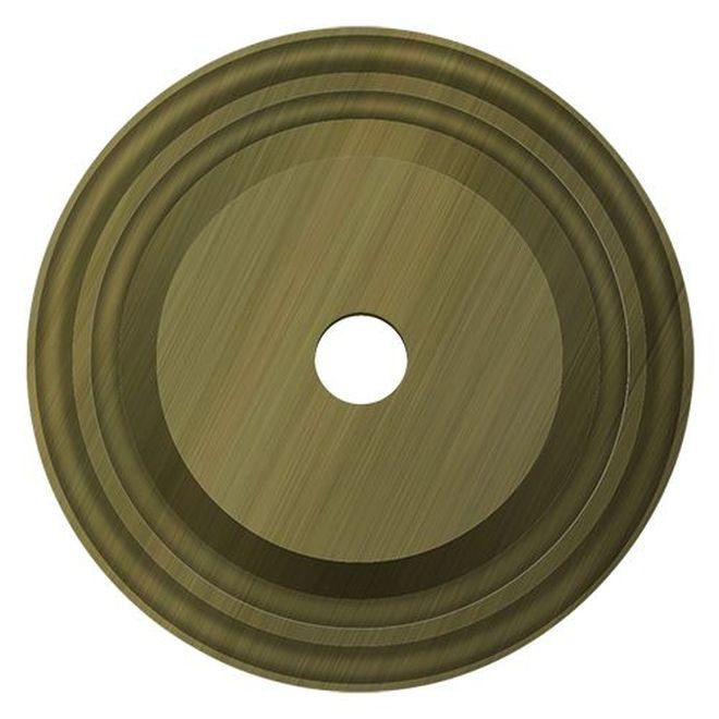 Metal Knob Backplate, Antique Brass