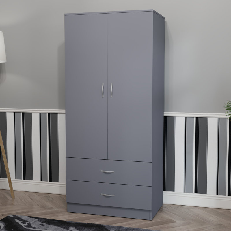 Maybery MDF & Particleboard Wardrobe, Grey
