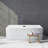 66" Streamline Freestanding Soaking Acrylic Bathtub With Drain and Bamboo Tray-1916225892