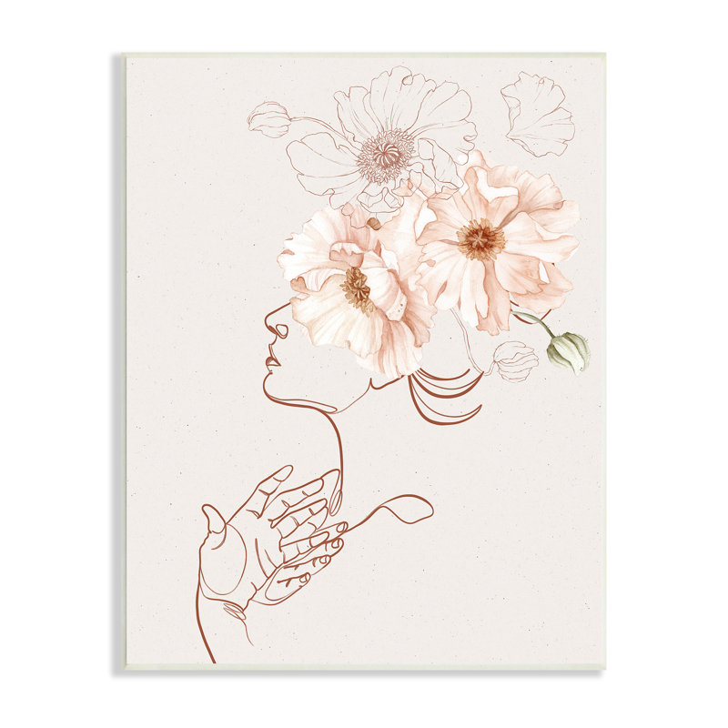 «Simple Simple Botanical Motif» par Ros Ruseva - impression, L 10 po x H 10 po, Plaque murale