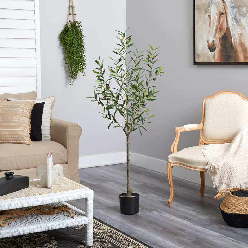 Olive artificielle en pot, H 60 po x l 19 po x P 14 po
