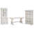 3 Pieces: Desk, Filing Cabinet Hutch, Bookcase is out of stock