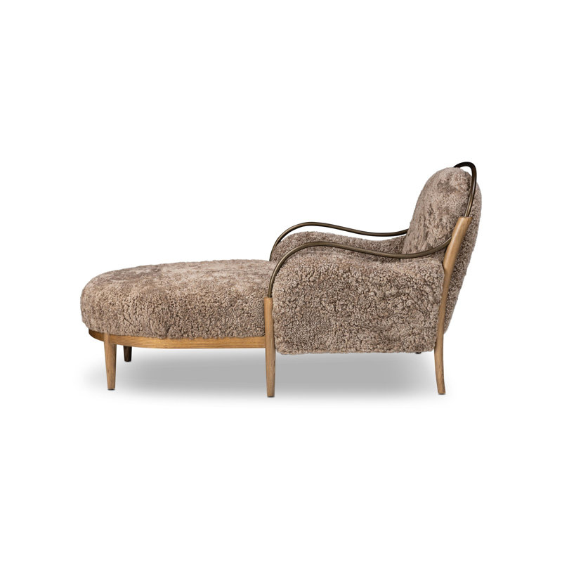 Demi Chaise, Taupe Shearling