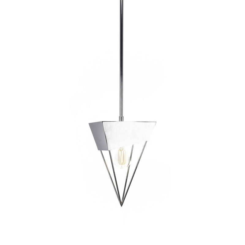 Oryana Neo 1 Light Pendant Shown With Antique LED Bulb, Chrome
