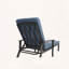 Chaise longue en fonte d'aluminium avec inclinaison à 5 positions et roulettes-541402313